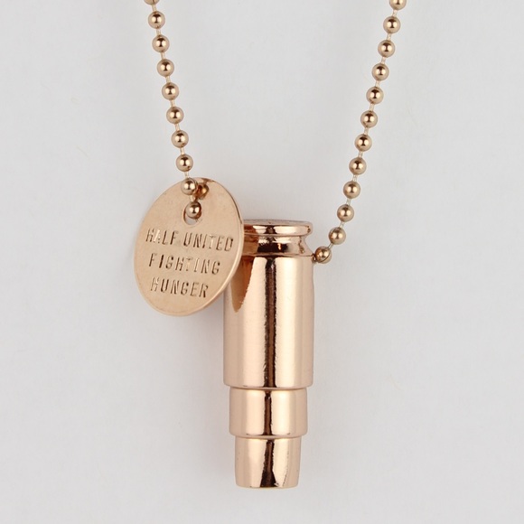 NWT Half United Fighting Hunger Bullet Necklace - Picture 2 of 3